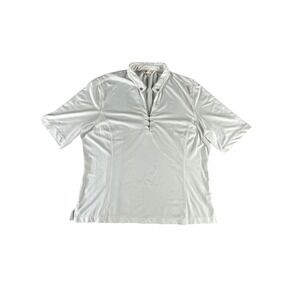 Monterey Club Shirt Womens Large Performance Golf Short Sleeve Crystal Button 92
